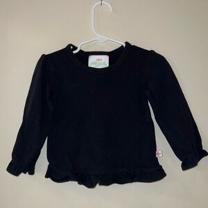 NWOT Black Ruffle Layering Top